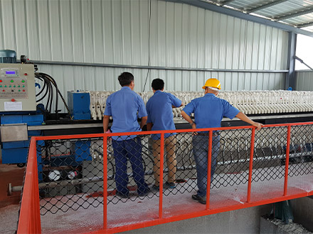 PA材质单丝滤布压滤机应用